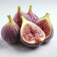 AI generated closeup photo of figs on an isolated white background