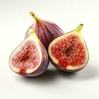 AI generated closeup photo of figs on an isolated white background