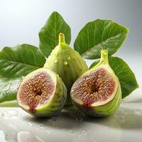 AI generated closeup photo of figs on an isolated white background