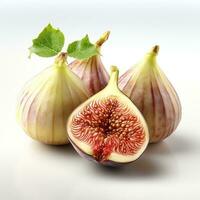 AI generated closeup photo of figs on an isolated white background