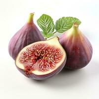 AI generated closeup photo of figs on an isolated white background