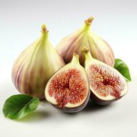 AI generated closeup photo of figs on an isolated white background