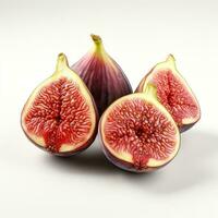AI generated closeup photo of figs on an isolated white background
