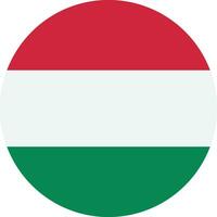 Round Hungary flag vector . Round Hungarian flag isolated on white background