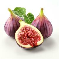 AI generated closeup photo of figs on an isolated white background