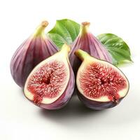 AI generated closeup photo of figs on an isolated white background