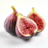 AI generated closeup photo of figs on an isolated white background