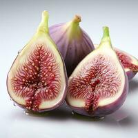 AI generated closeup photo of figs on an isolated white background