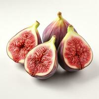 AI generated closeup photo of figs on an isolated white background