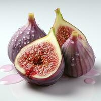 AI generated closeup photo of figs on an isolated white background