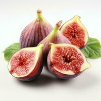 AI generated closeup photo of figs on an isolated white background