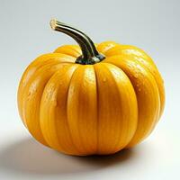 AI generated close up photo of a pumpkin on a white background