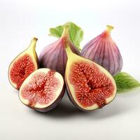 AI generated closeup photo of figs on an isolated white background