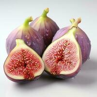 AI generated closeup photo of figs on an isolated white background