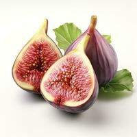 AI generated closeup photo of figs on an isolated white background