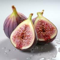 AI generated closeup photo of figs on an isolated white background