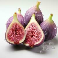 AI generated closeup photo of figs on an isolated white background