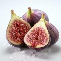 AI generated closeup photo of figs on an isolated white background