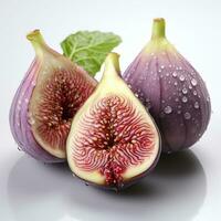 AI generated closeup photo of figs on an isolated white background