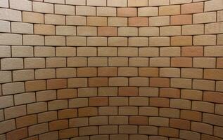 Concave inward brick wall texture background photo