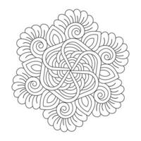 Adult Floral coloring Flower book Mandala design vector file