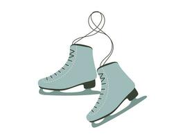 hielo figura patinar vector ilustración. invierno deporte patines icono en blanco antecedentes. elementos para esquí complejo, montaña entretenimiento