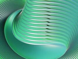 fresh green and teal twisted abstract geometry background wallpaper computer 3d rendering photo