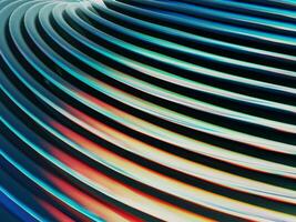 elegant and fresh blue and red twisted rounded abstract background wallpaper with dispersion effect 3d rendering. desktop wallpaper photo