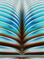elegant and eye catching folded abstract geometry background wallpaper with blue and red color and dispersion effect photo