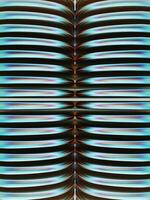 elegant and eye catching folded abstract geometry background wallpaper with blue and red color and dispersion effect photo