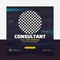 Business consultant banner social media post template vector