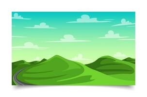 Peaceful landscapes mountain road background vector