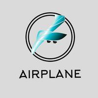 airplane logo design vector