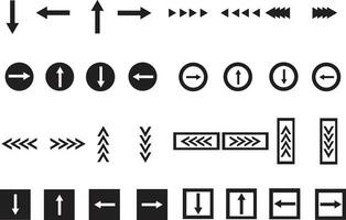 Arrows in black set icons. Arrow icon collection. Cursor. Arrow. Modern simple arrows. Vector illustration