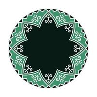 Vector oriental-style circular border. Circular tribal ornament. Black ornament isolated on white background. Wreath with ethnic symbols isolated on a white background. Oriental ornament
