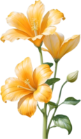 AI generated Watercolor painting of Squash flower. Ai-Generated png