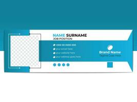 Modern unique email signature design vector
