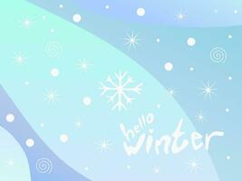 Hello winter, a season of serene landscapes, cozy moments, and enchanting vector