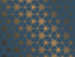 geométrico resumen oscuro azul metálico oro brillo texturizado calidoscópico hexagonal modelo. simétrico lujo ornamento para digital papel, fondo de pantalla fondo, embalaje diseño. vector ilustración.