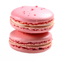 ai généré empiler de rose macarons isolé sur transparent Contexte ,génératif ai png