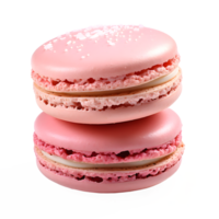 ai genererad stack av rosa macaroons isolerat på transparent bakgrund ,generativ ai png