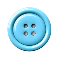 AI generated blue clothing buttons isolated on transparent background ,generative ai png