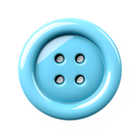 AI generated blue clothing buttons isolated on transparent background ,generative ai png