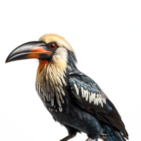 AI generated hornbill isolated on transparent background ,hornbill bird png ,generative ai