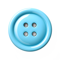 AI generated blue clothing buttons isolated on transparent background ,generative ai png