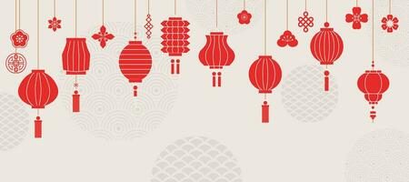 chino nuevo año 2024 , año de el continuar. para bandera, encabezamiento, póster. geométrico vector plano moderno estilo