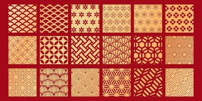 chinese pattern, japanese pattern collection vector