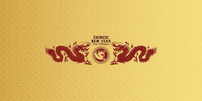 chinese new year 2024, year of dragon background vector