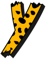 Cheetah Alphabet Letter Y png