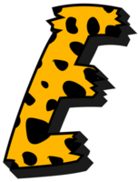 Cheetah Alphabet Letter E png